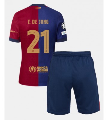Barcelona Frenkie de Jong #21 Replika Babytøj Hjemmebanesæt Børn 2024-25 Kortærmet (+ Korte bukser)